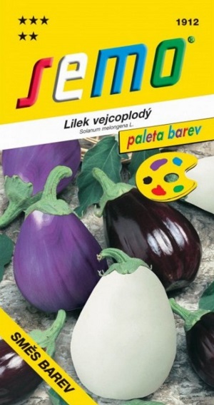 Lilek vejcoplodý, směs barev (semena)