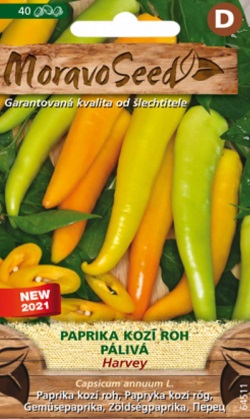 Paprika kozí roh pálivá, Harvey (semena)
